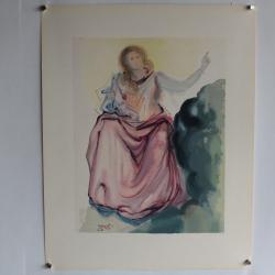 SALVADOR DALI Lithographie La divine comédie Béatrice