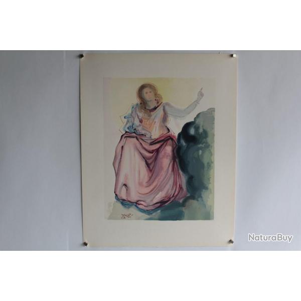 SALVADOR DALI Lithographie La divine comdie Batrice