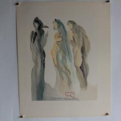 SALVADOR DALI Lithographie La divine comédie Le ciel de vénus