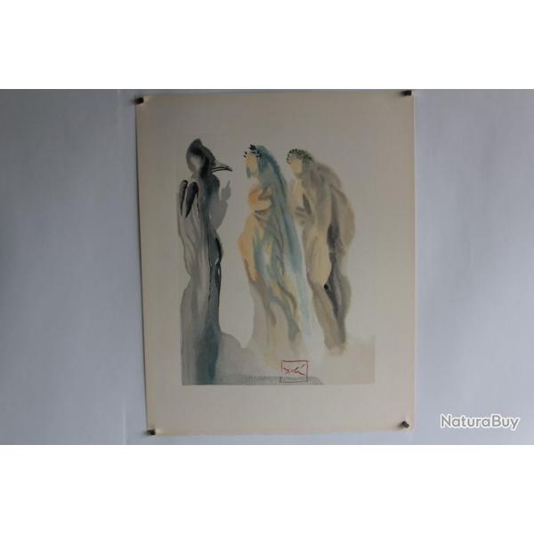SALVADOR DALI Lithographie La divine comdie Le ciel de vnus