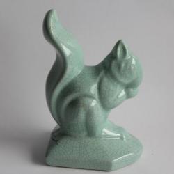 Écureuil céramique craquelée Louis Fontinelle Art déco