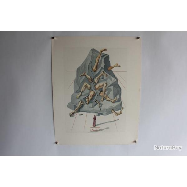 SALVADOR DALI Lithographie La divine comdie Les Simoniaques