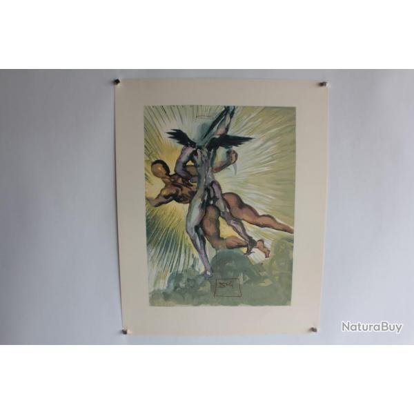 SALVADOR DALI Lithographie La divine comdie Anges gardiens de la valle