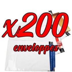 200 ENVELOPPES PLASTIQUES 25X35 cm