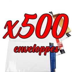 500 ENVELOPPES PLASTIQUES 25X35 cm
