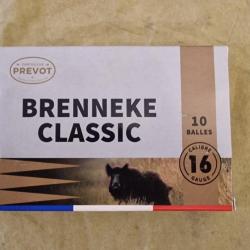 Cartouches à balle Prevot Brenneke Classic cal 16/67 27g HILMAR SUPER DESTOCK !!!
