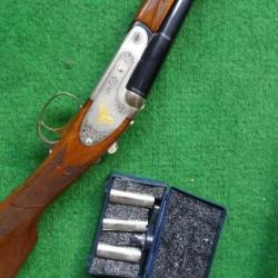 Fusil calibre 20 ×76 billes acier juxtapose luxe zabala hermanos  tres bon etat contre platine