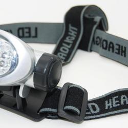LAMPE FRONTALE 8 LED À HAUTE INTENSITÉ DE LUMINOSITÉ.