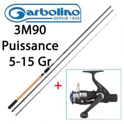 Ensemble pêche Anglaise Garbolino Bullet Match 3M90 + Moulinet anglaise / feeder Garbolino viper