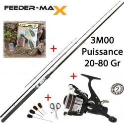 Pack complet pêche Feeder / Quiver MAX 3M00 + Accessoires