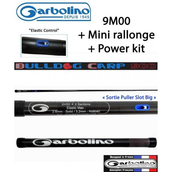 Pack pche au coup / Carpe Garbolino Bulldog Carp 9M00 + Mini rallonge + Power kit Canne seule