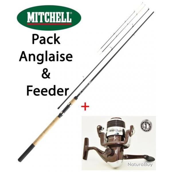 Pack complet pche Anglaise ou Feeder Mitchell Pro