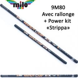 Pack Coup / Carpe canne Milo / Gérardix Versus Carp XIX de 9M00 + Rallonge + Power kit « Strippa » C