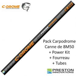 Pack Carpodrome Preston Innovations C-Drome Power Margin Pole 8M50 Canne livrée montage élastique gr
