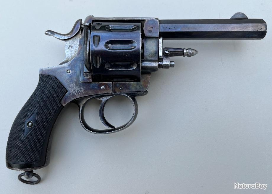 RÉVOLVER HENRION DASSY HEUSCHEN 10 COUPS CALIBRE 8MM 92 EXTRACTEUR À  BAGUETTE QUASI NEUF CATÉGORIE D - Revolvers (11078552)