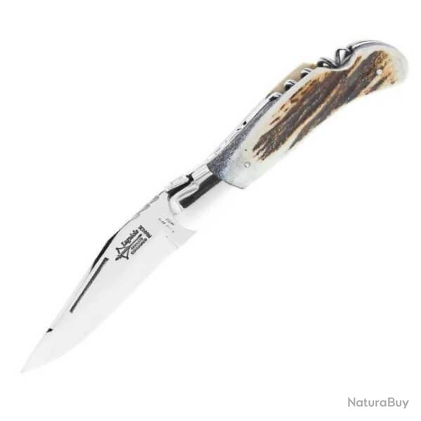 Couteau pliant Laguiole chasse 2 pices "Grande Nature" de G. David cerf-1932