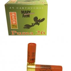 CARTOUCHE PUMA CALIBRE 28 - 26 GRAMMES 7 -1/2