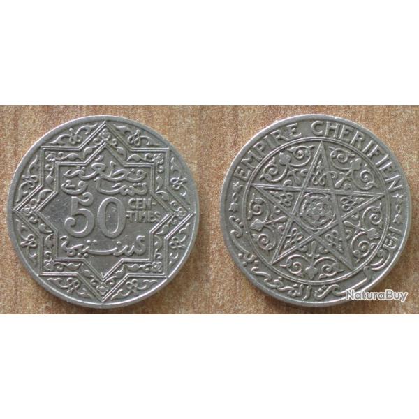 Maroc 50 Centimes 1921 Piece Empire Cherifien Protectorat Francais