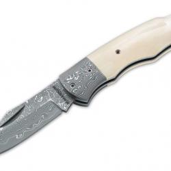 Couteau Magnum Damascus Bone