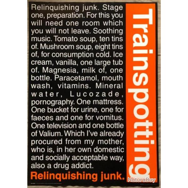 Affiche, poster, du Film TRAINSPOTTING 43 x 61 cm