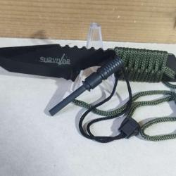 Couteau avec allume feu SURVIVOR HK106320