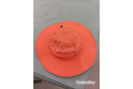Chapeau de brousse orange fluo