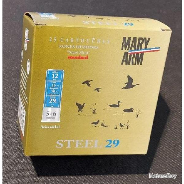 Cartouches MARY ARM STEEL 29 - Cal 12/70 29gr N5+6 BJ X25
