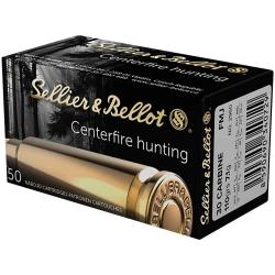 Cartouches SELLIER & BELLOT Calibre 30 CARBINE - FMJ RN - 110grs - Boite de 50 unités