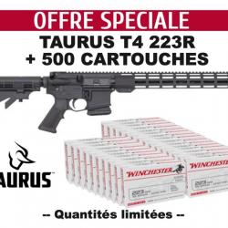 Offre Speciale CARABINE AR15 TAURUS T4 223REM + 500 CART
