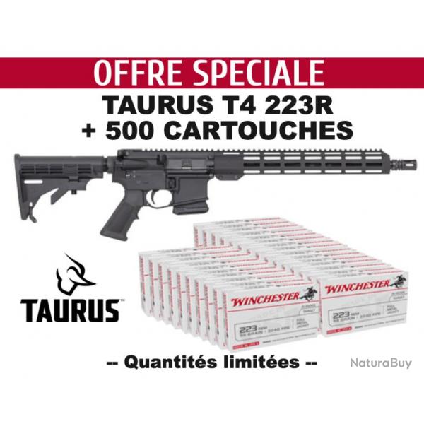 Offre Speciale CARABINE AR15 TAURUS T4 223REM + 300 Cartouches 556