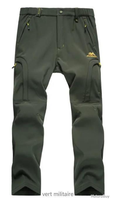 Pantalon de randonnée imperméable avec poches - Vert foncé