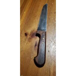couteau Saint-Étienne boucher ancien manche bois lame 22 cm total 37.5 cm
