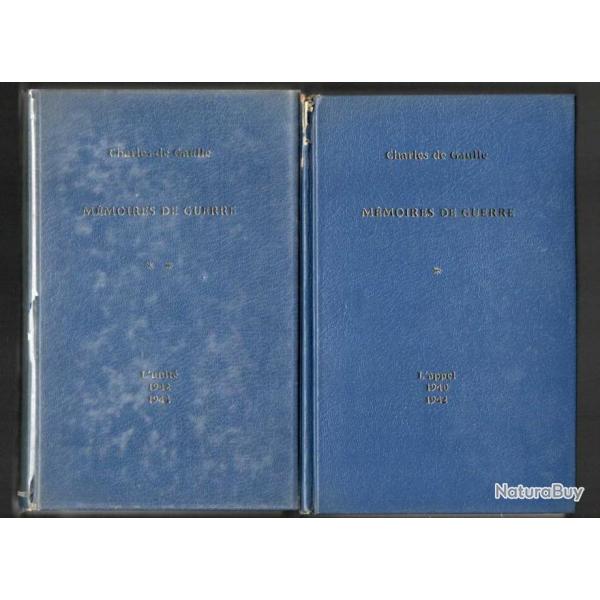 mmoires de guerre charles de gaulle volume 1 et 2 , l'appel 1940-1942 et l'unit 1942-1944