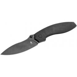 Couteau Kizer Doberman Titane Black Lame Acier S35VN Manche Titane IKBS Linerlock Clip KI4639A1