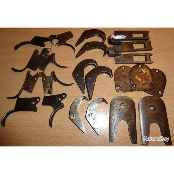 lot de dtentes , percuteurs , plaque de recouvrement et verrous de bascule pour fusil de chasse