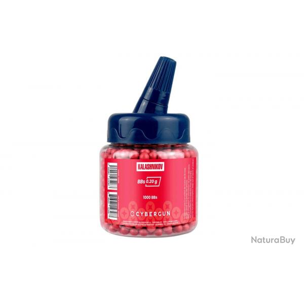 Biberon de billes Kalashnikov 0,20g - 1000 BBs / Rouge - Cybergun
