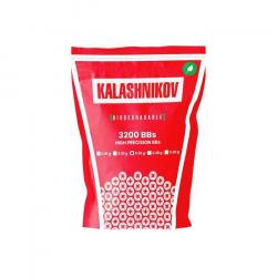 Sachet de billes BIO Kalashnikov 0,25g - 3200 BBs / Blanc - Cybergun