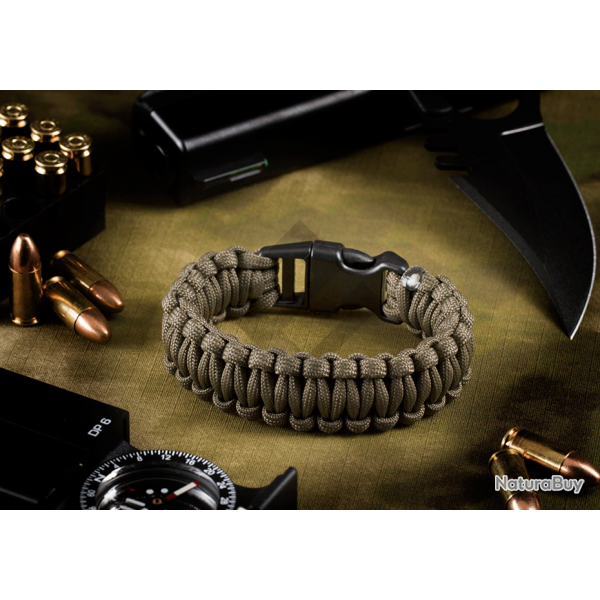 Bracelet Paracorde - Vert - Invader Gear