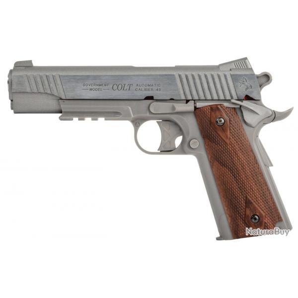 Colt 1911 Rail Gun NBB CO2 - Stainless - Cybergun