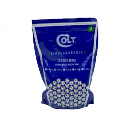 Sachet de billes BIO Colt 0,25g - 3200 BBs / Blanc - Cybergun