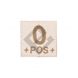 Patch groupe sanguin O Pos - Desert - Clawgear