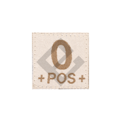 Patch groupe sanguin O Pos - Desert - Clawgear