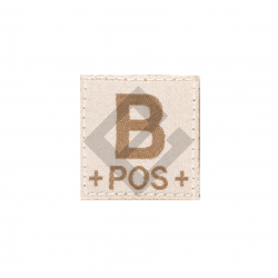 Patch groupe sanguin B Pos - Desert - Clawgear