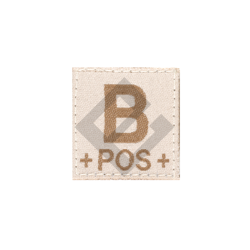 Patch groupe sanguin B Pos - Desert - Clawgear