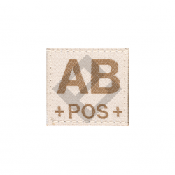 Patch groupe sanguin AB Pos - Desert - Clawgear