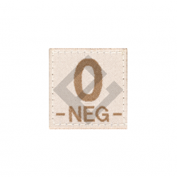 Patch groupe sanguin O Neg - Desert - Clawgear