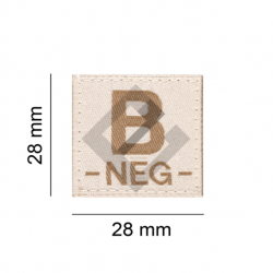 Patch groupe sanguin B Neg - Desert - Clawgear