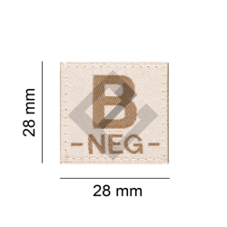 Patch groupe sanguin B Neg - Desert - Clawgear