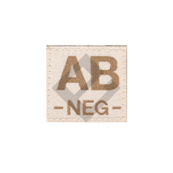 Patch groupe sanguin AB Neg - Desert - Clawgear