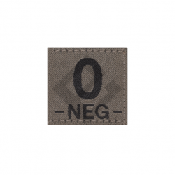 Patch groupe sanguin O Neg - RAL7013 - Clawgear